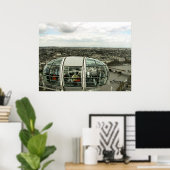 LONDON VIEW VIA LONDON EYE PODS Poster (Heimbüro)