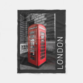 London Vintag Phone Box UK Retro Telefon Fleecedecke