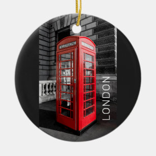 London Vintag Phone Box UK Retro Telefon Keramik Ornament