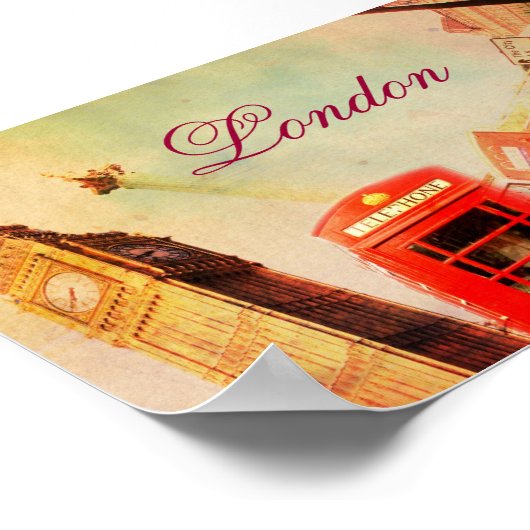 London Vintag Poster (Ecke)