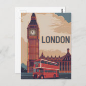 London Vintag Postkarte (Vorne/Hinten)