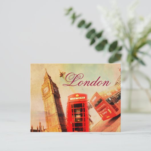 London Vintage Postkarte (Stehend Vorderseite)