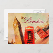 London Vintage Postkarte (Vorne/Hinten)