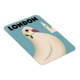 London Vintage-Reiseposter im Stil der Vergangenhe Magnet