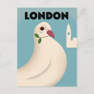 London Vintage-Reiseposter im Stil der Vergangenhe Postkarte