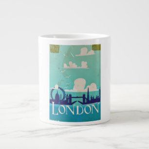 London Vintage-Reiseposter Jumbo-Tasse
