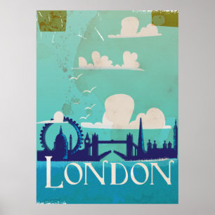 London Vintage-Reiseposter Poster