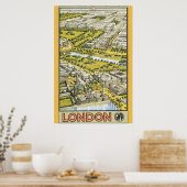 London Vintage Travel Poster (Küche)