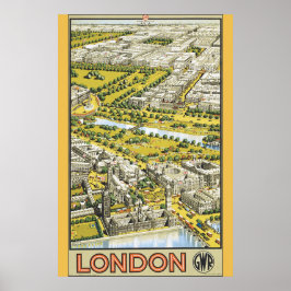 London Vintage Travel Poster