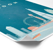 London Vintage Travel Poster (Ecke)