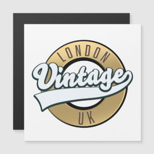 London Vintage UK Retro-Logo. Magnetkarte