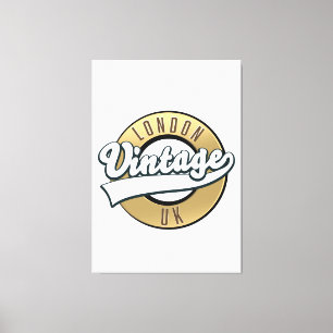 London Vintages UK Retro-Logo. Leinwanddruck