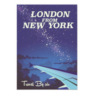 London Von New York Vintages Flugplakat Fotodruck