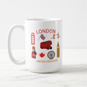 London Wahrzeichen Reise-Themen-Druck Kaffeetasse