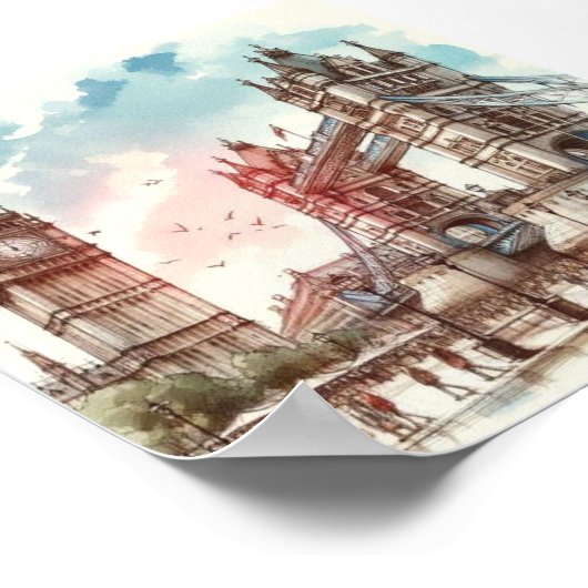 London Wall Art Poster (Ecke)