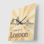 London Wall Clock Quadratische Wanduhr (Winkel)