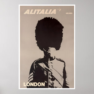 London Wandkunst Alitalia Reiseplakat Vintage Poster
