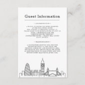 London Wedding | Einseitige Informationen Begleitkarte (Vorderseite)