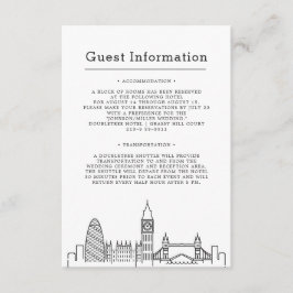 London Wedding | Einseitige Informationen Begleitkarte