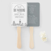 London Wedding | Hochzeitsprogramm Hand Fan Fächer (Vorne und Hinten)