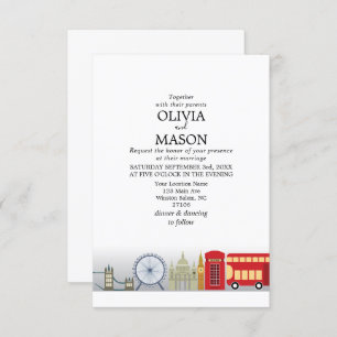 London Wedding Invitation England Einladung