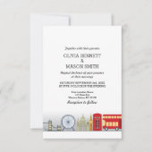 London Wedding Invitation England Einladung (Vorderseite)
