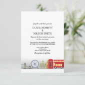 London Wedding Invitation England Einladung (Stehend Vorderseite)