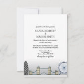 London Wedding Invitation UK England Einladung (Vorderseite)