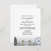 London Wedding Invitation UK England Einladung (Vorne/Hinten)