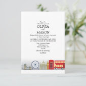 London Wedding Invitation UK England Einladung (Stehend Vorderseite)