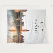 London Wedding Photo Backdrop Wandteppich (Vorderseite (Horizontal))