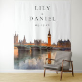 London Wedding Photo Backdrop Wandteppich (Beispiel)