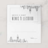 London Wedding | Place Table Name Cards Platzkarte (Außenseite Aufgefaltet)