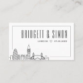 London Wedding | Platzkarten vorne und hinten (Rückseite)