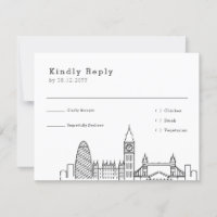 London Wedding | RSVP Card + Food Choice