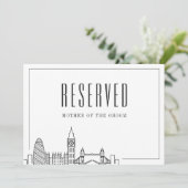 London Wedding | Sehenswürdigkeiten Unterschrift Einladung (Stehend Vorderseite)