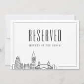 London Wedding | Sehenswürdigkeiten Unterschrift Einladung (Rückseite)