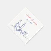 London Wedding Serviette (Ecke)