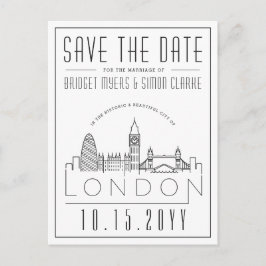 London Wedding | Stilisierte Sehenswürdigkeiten Sa Postkarte