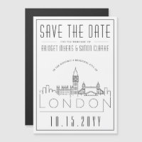 London Wedding | Stilisierte Skyline Save the Date