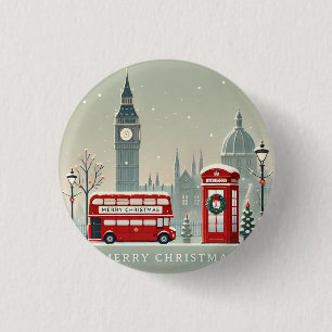 London Weihnachten Big Ben & Festliches London Button