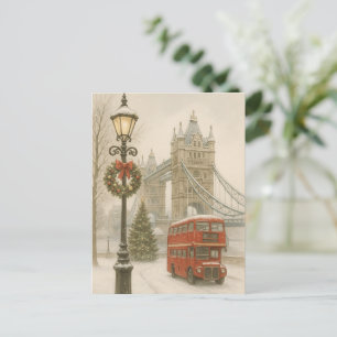 London-Weihnachtspostkarte – Weihnachtsgeschenk  Postkarte
