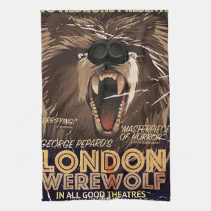 London Werewolf Vintag Movie Poster Küchentuch