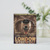 London Werewolf Vintag Movie Poster Postkarte (Stehend Vorderseite)