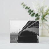 London Westminster Bridge in Thick Fog Postkarte (Stehend Vorderseite)