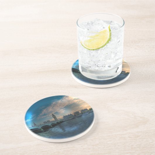 London Westminster Cityscape Foto Ball Getränkeuntersetzer (Seite)