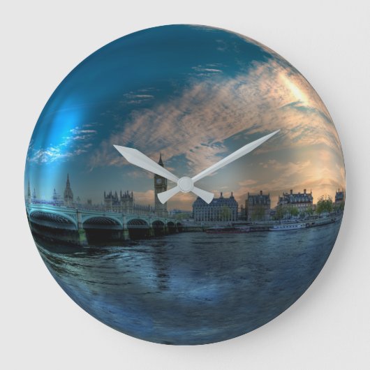 London Westminster Cityscape Foto Ball Große Wanduhr (Vorderseite)