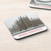 London Westminster im Schnee-Untersetzer Getränkeuntersetzer (Linke Seite)
