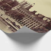 London Westminster mit Big Ben und Bridge. alt, lo Geschenkpapier (Ecke)