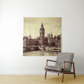 London Westminster mit Big Ben und Bridge. alt, lo Wandteppich (Beispiel)